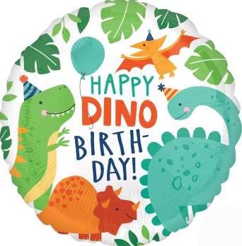 Happy Dino Birthday Dinosaur Party Mylar Balloon